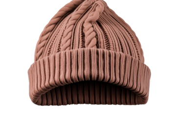 Warm knit cap, winter accessory, cozy apparel, headwear, isolated, cut out transparent