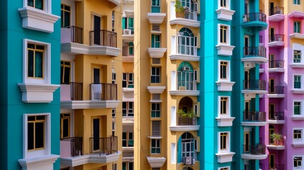 Colorful Modern Apartment Buildings