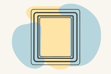 Abstract geometric design with color shapes and transparent background elements