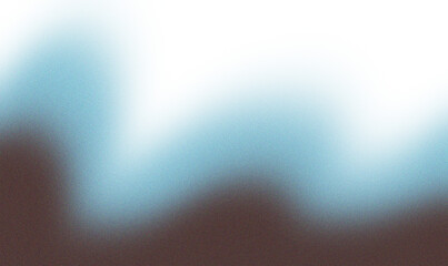 sky blue espresso brown illuminated spots on transparent background, grainy color gradient background, noise texture effect, copy space