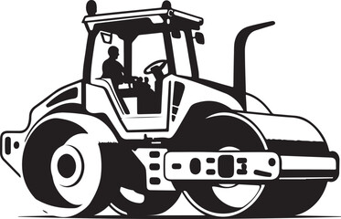 Naklejka premium Road Roller Construction Bundle