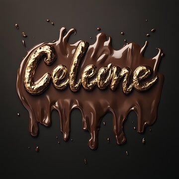 Chocolate gold script name