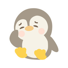 Illustration of a Sad Penguin