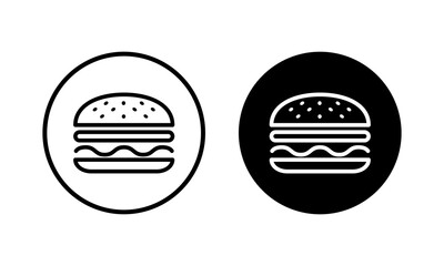 Burger icon vector illustration. burger sign and symbol. hamburger