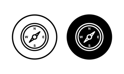Compass icon vector illustration. arrow compass icon sign and symbol