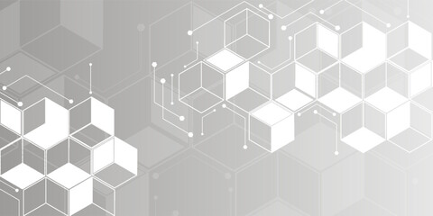 Obraz premium Geometric abstraction, geometric elements on a gray background. vector illustration