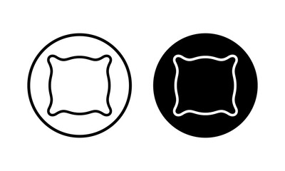 Pillow icon vector illustration. Pillow sign and symbol. Comfortable fluffy pillow
