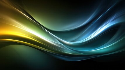Naklejka premium Abstract dynamic flowing lines of vibrant color