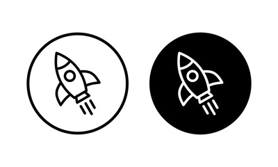 Rocket icon vector illustration. Startup sign and symbol. rocket launcher icon