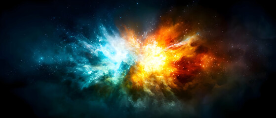 Obraz premium Colorful Exploding Nebula In Space