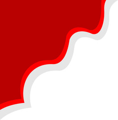 Red And White Wave Corner
