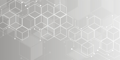 Geometric abstraction, geometric elements on a gray background. vector illustration