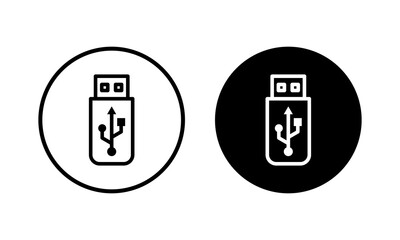 Usb icon vector illustration. Flash disk sign and symbol. flash drive sign.