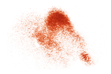 ground red chili pepper paprika dust flying, dry paprika powder spice, graphic element isolated on a transparent background	