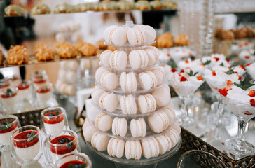 Elegant dessert display featuring assorted treats at a celebration event