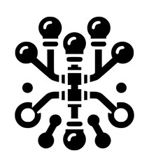 Molecule Connector Icon Vector Art