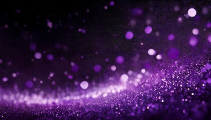 captivating purple and black shimmering particle gradient banner
