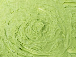 Obraz premium Close up of green cream detergent texture background 