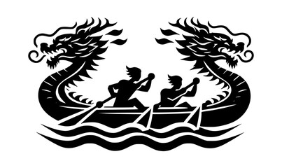 Dragon Boat Sports Silhouette Image