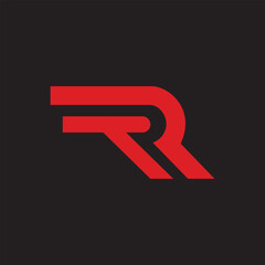 Initial letter RTR logo template design vector