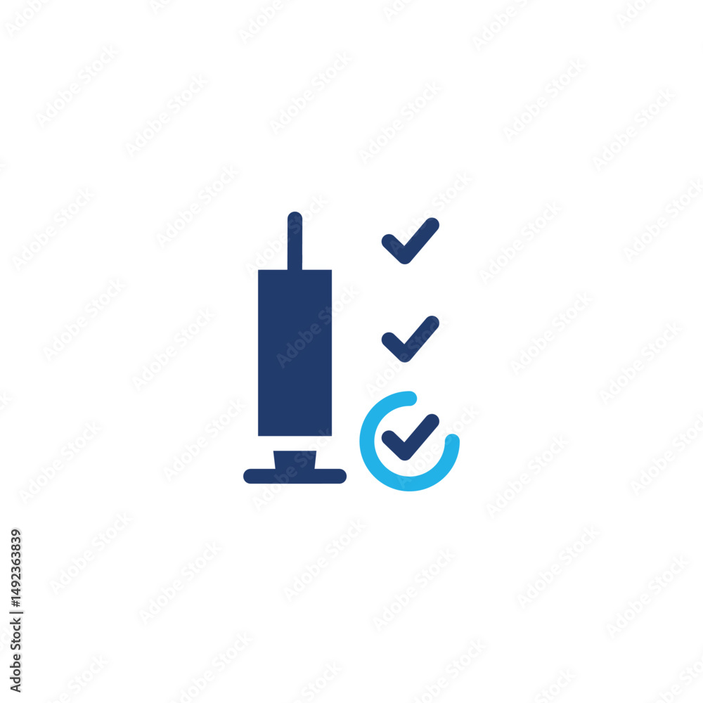 Poster vaccination standard colored icon vector design good for web or mobile app