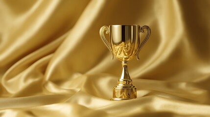 gold trophy for winning the first price .