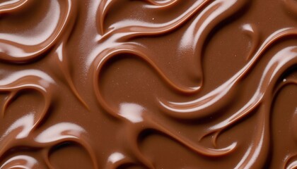Naklejka premium Smooth flowing chocolate texture on transparent background for culinary and design uses