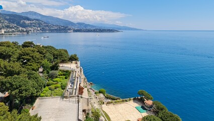 View from the rooftop of Oceanographic Museum of Monaco Overlooking the Mediterranean Sea