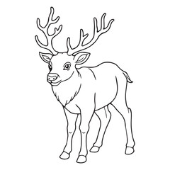 elk sketch vector illustration