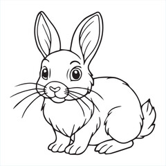 rabbit sketch vector illustration