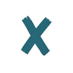 Obraz premium Artistic Hand Brushed Letter X with Bold Ink Texture and Modern Style
