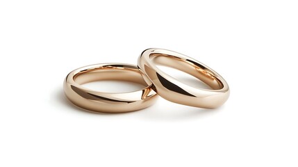 Matching wedding bands with minimalist designs and a sleek polished finish