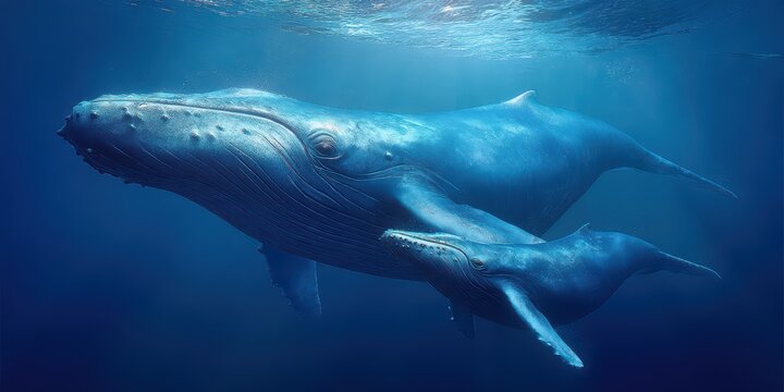 Humpback Whale Swimming Underwater is a professional-grade stock image suitable for editorial use, social storytelling, cultural representation, and marketing visuals.