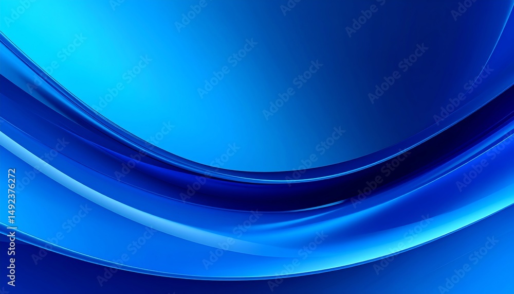 Poster a smooth gradient of blue tones creates a calming and modern background, featuring elegant flowing c