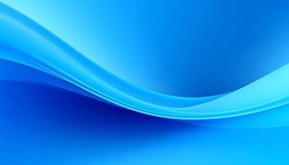 Naklejka premium A smooth gradient of blue waves creates a serene and calming abstract background, ideal for digital designs and artistic projects