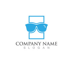 eyeglasses logo and symbol vector image
