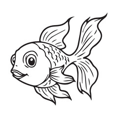 fish sketch vector illustration