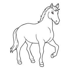 horse sketch vector illustration
