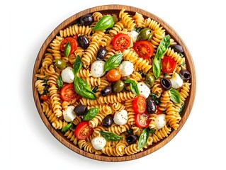 Fototapeta premium Fusilli Pasta Salad with Vegetables
