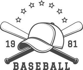 Hand drawn baseball logo