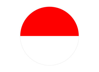 Indonesia Flag icon. Round flag of indonesia icon design, vector illustration