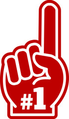 Number 1 fan hand