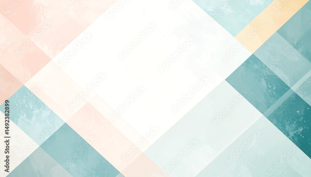 Aufkleber a soft, abstract design featuring pastel colors and geometric shapes, creating a calming and modern 