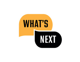 What's next sign on white background	