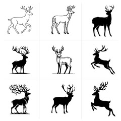 Black and white Vector set 12