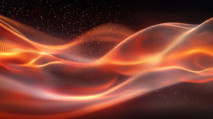 Obraz premium Abstract fiery waves of energy