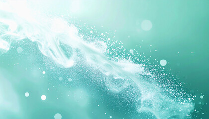 Fototapeta premium 勢いのある炭酸水と光、青い背景