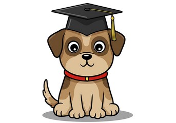 卒業犬の笑顔