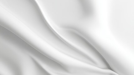 Obraz premium Smooth and Silky White Fabric with Gentle Folds on Bright Surface