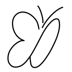 Butterfly Icon Set | PNG Transparent | Clean Butterfly Symbol – Minimal White Line PNG